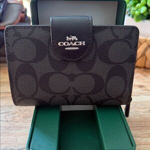 Coach Signature Black Wallet